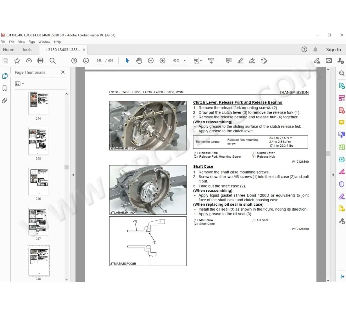 kubota l4330 parts diagram