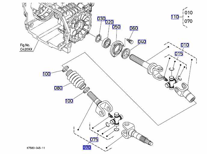 kubota rtv 900 transmission parts diagram