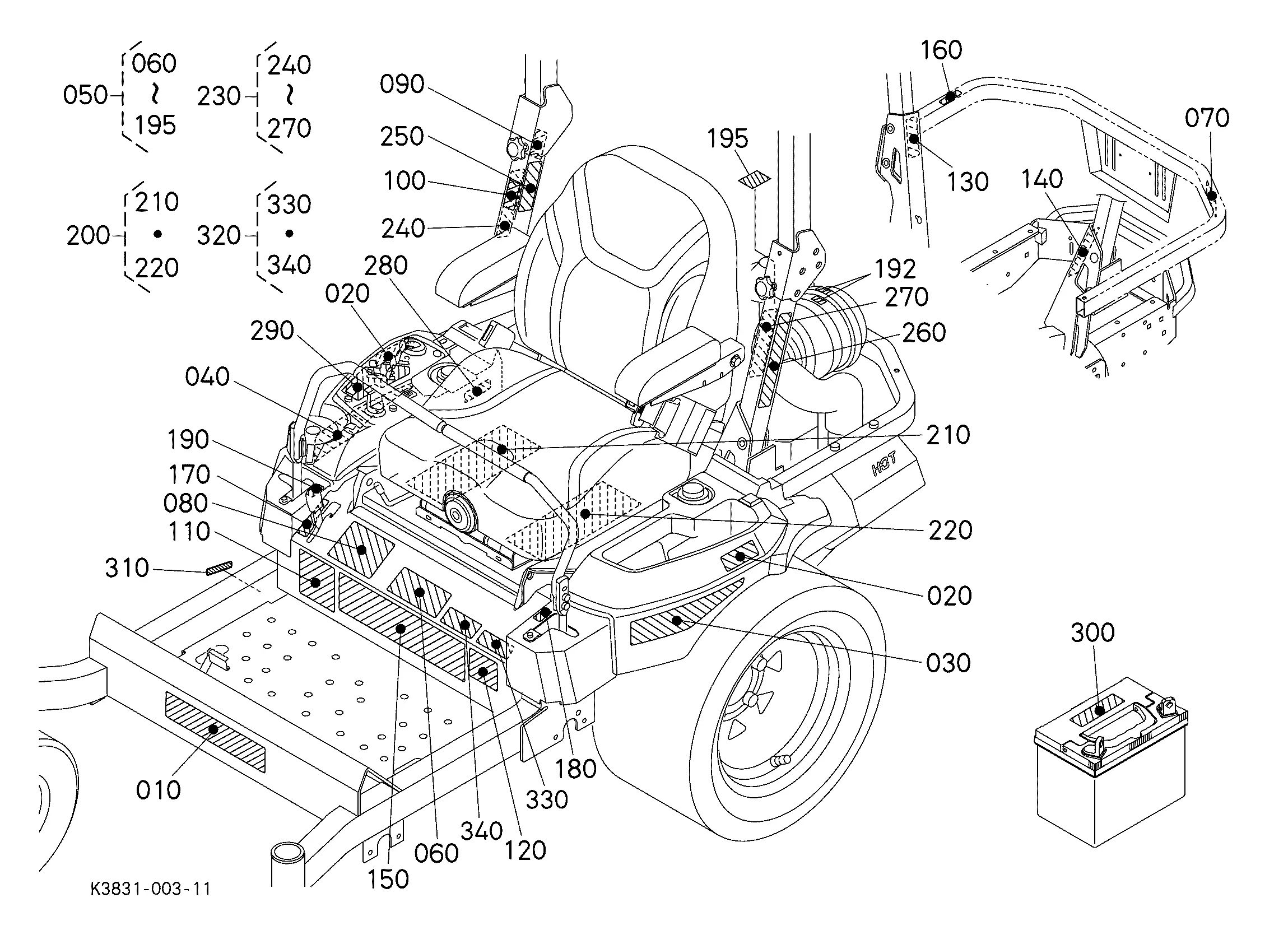 kubota z726x parts diagram