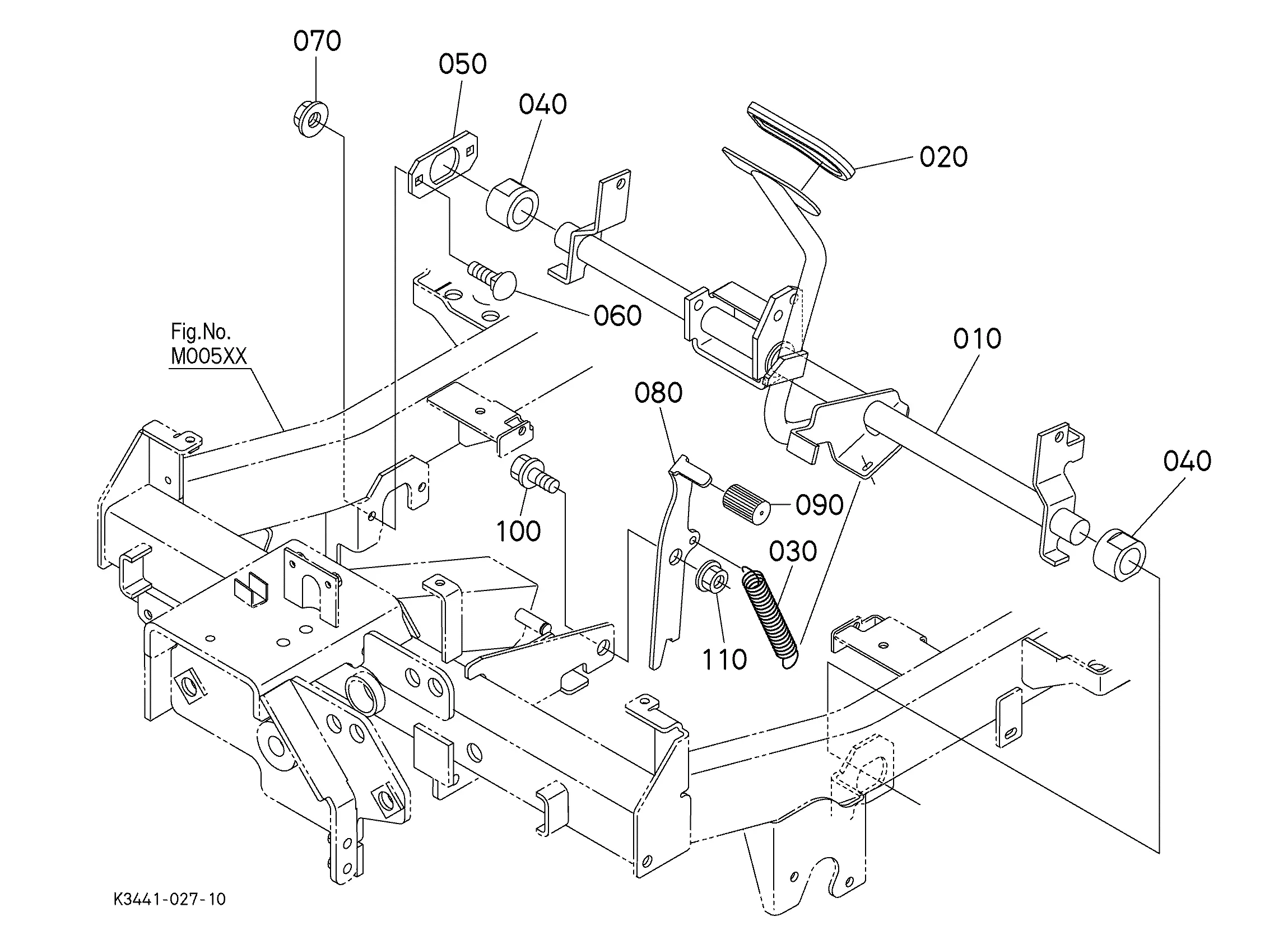 kubota zd1211 deck parts diagram