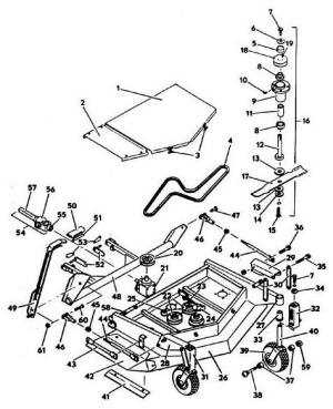 kubota zd331 deck parts diagram