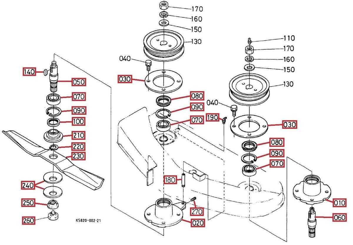 kubota zd331 deck parts diagram