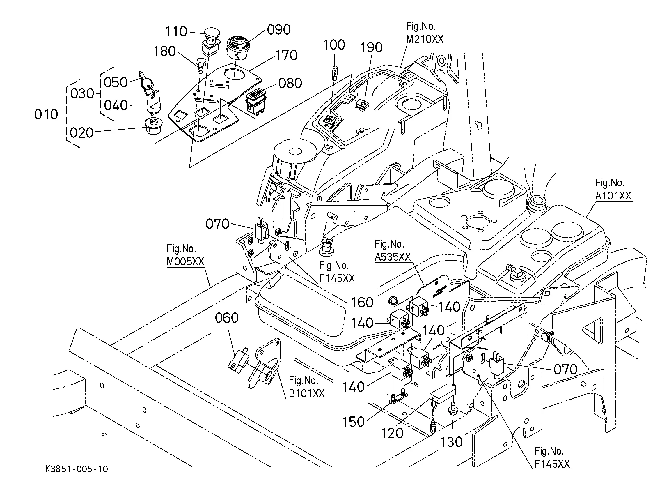 kubota zero turn mower parts diagram