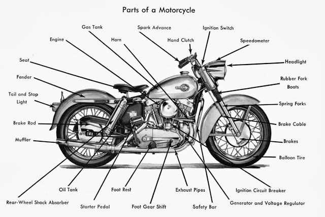 labeled parts of a dirt bike diagram