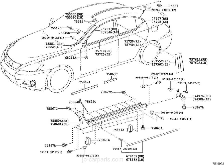 lexus is 250 parts diagram