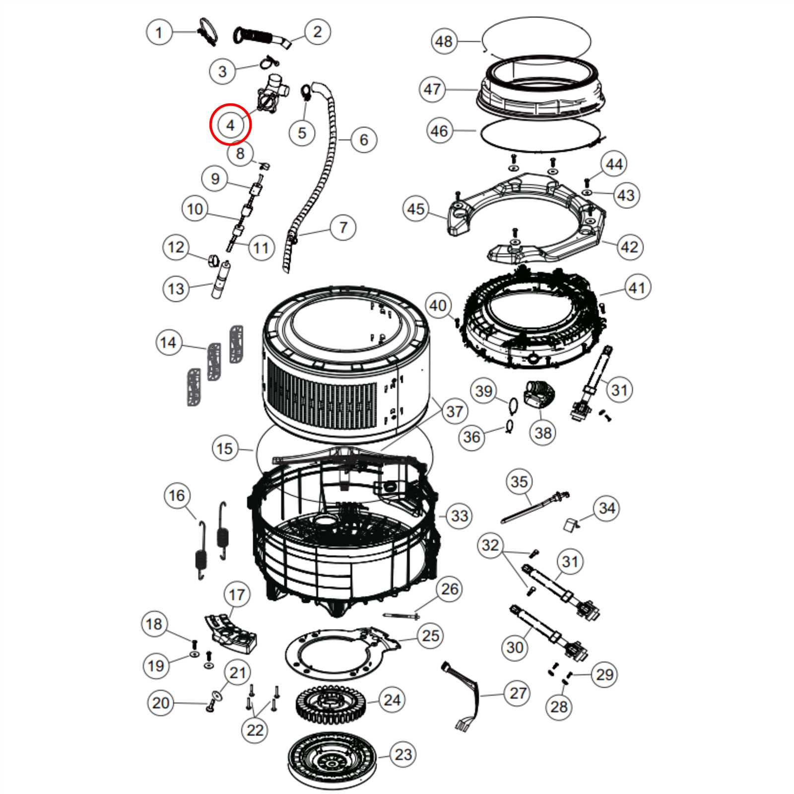 lg front load washing machine parts diagram