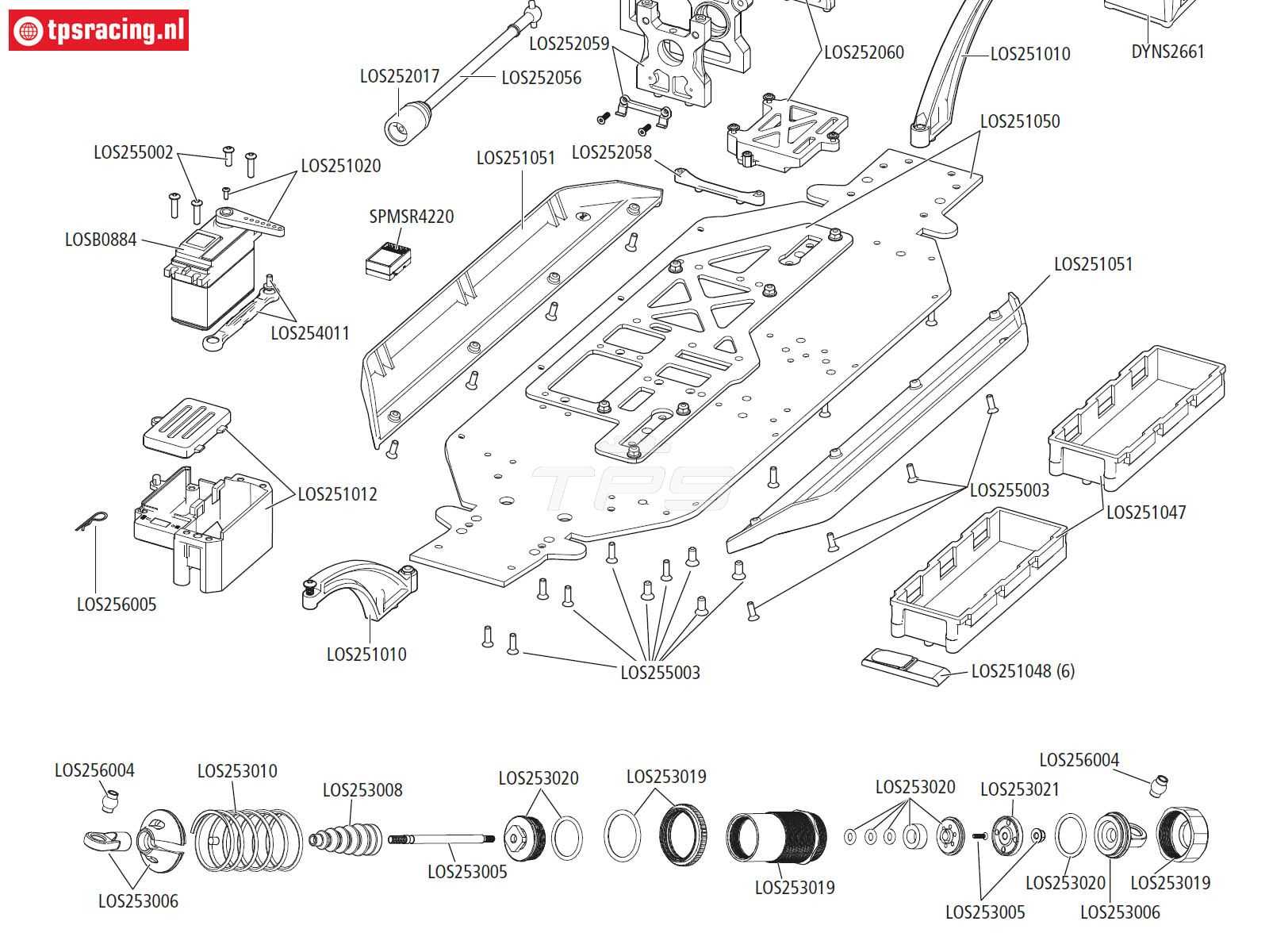 losi lmt parts diagram