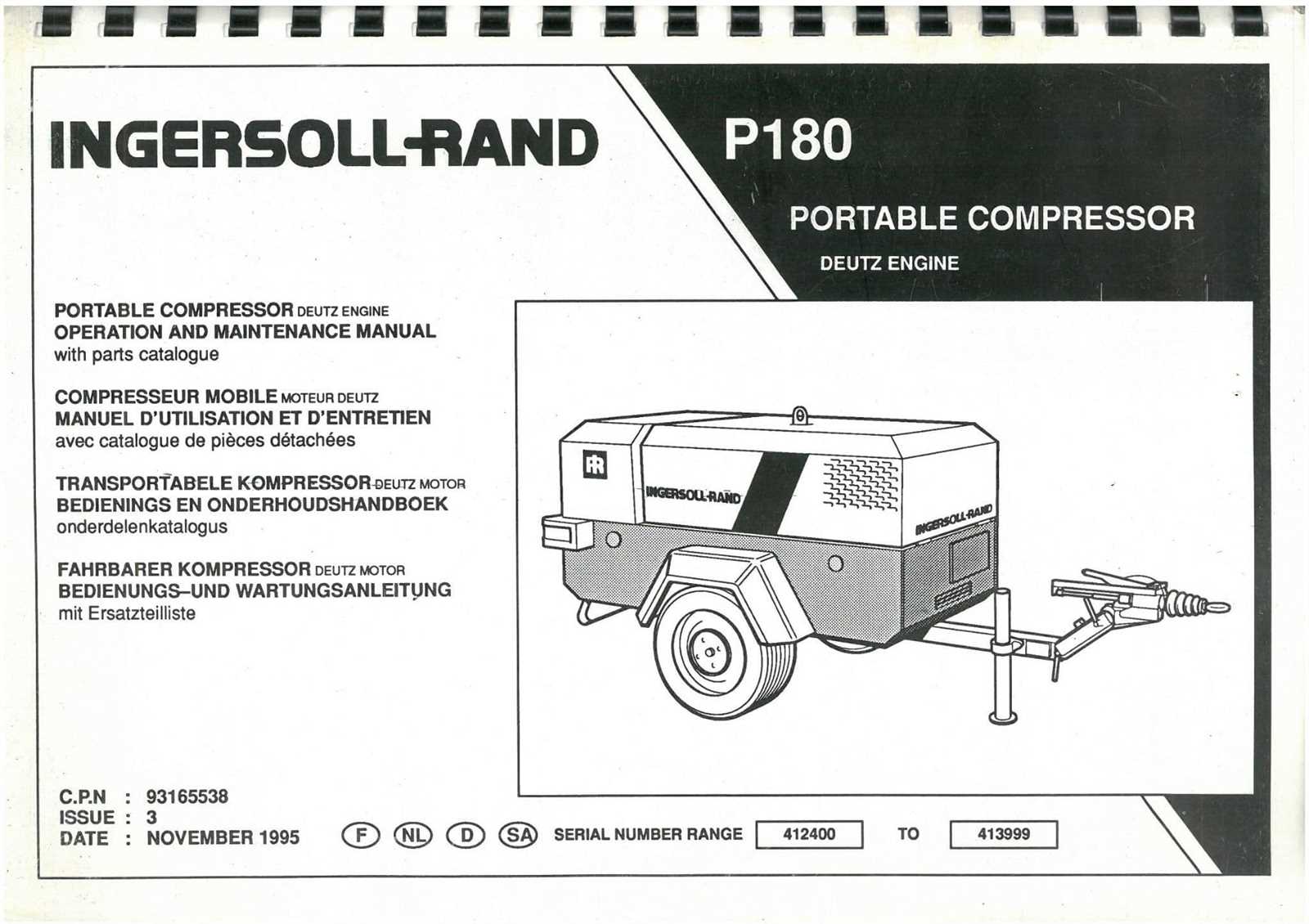 manual ingersoll rand air compressor parts diagram