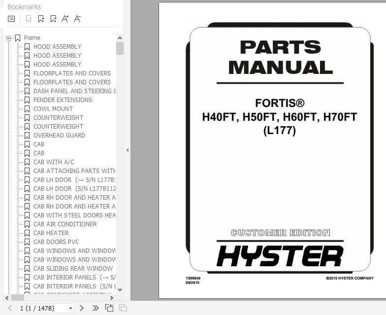 manual pdf hyster forklift parts diagram