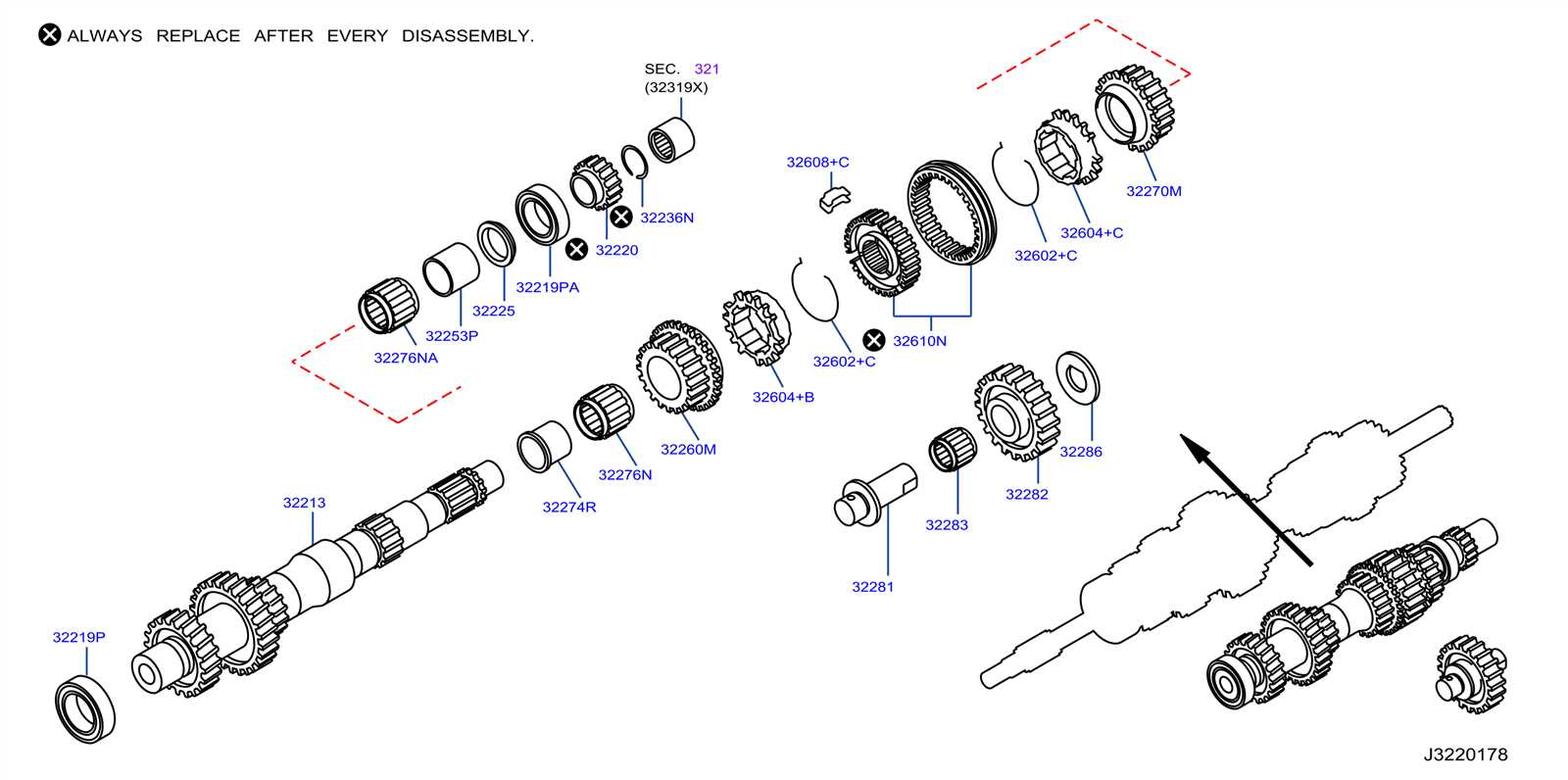 manual transmission parts diagram