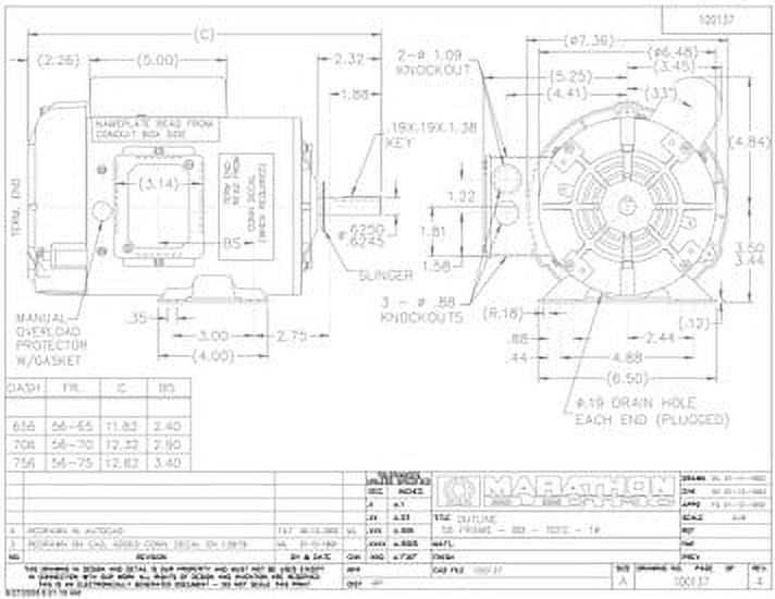 marathon electric motor parts diagram