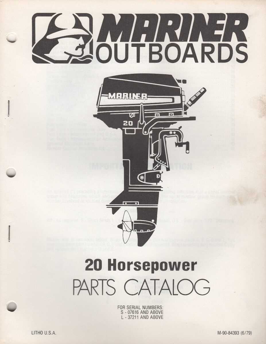 mariner 20 hp outboard parts diagram