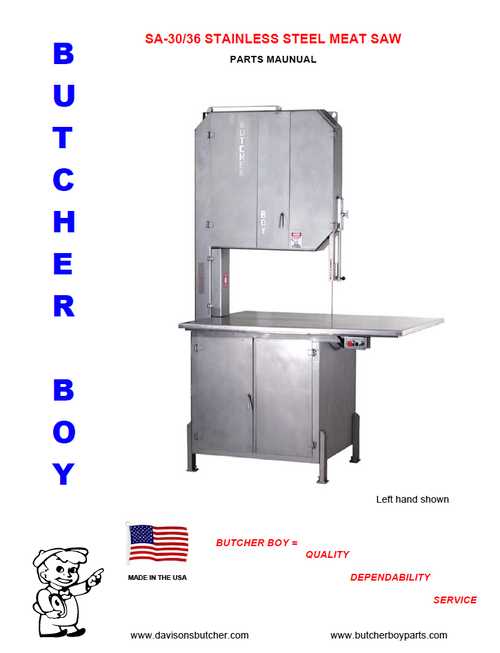 meat band saw parts diagram