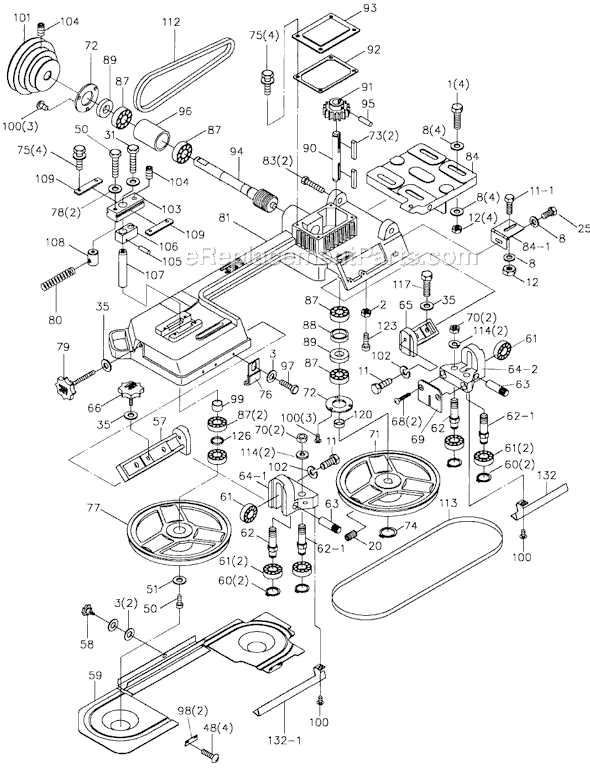 meat band saw parts diagram