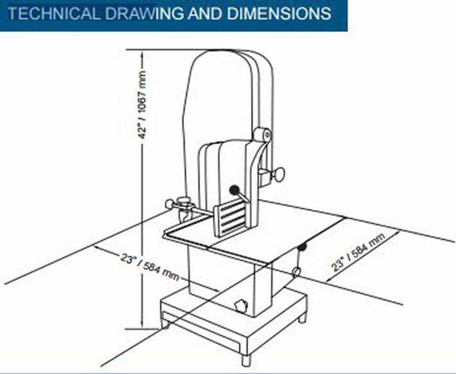 meat band saw parts diagram