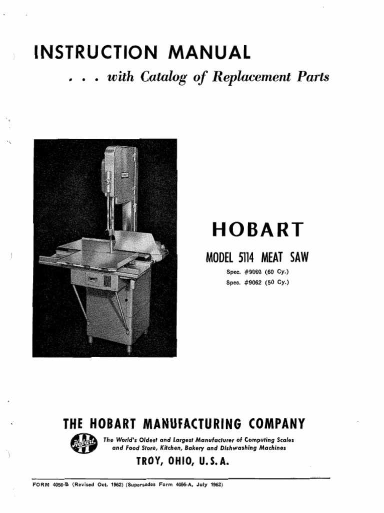 meat band saw parts diagram