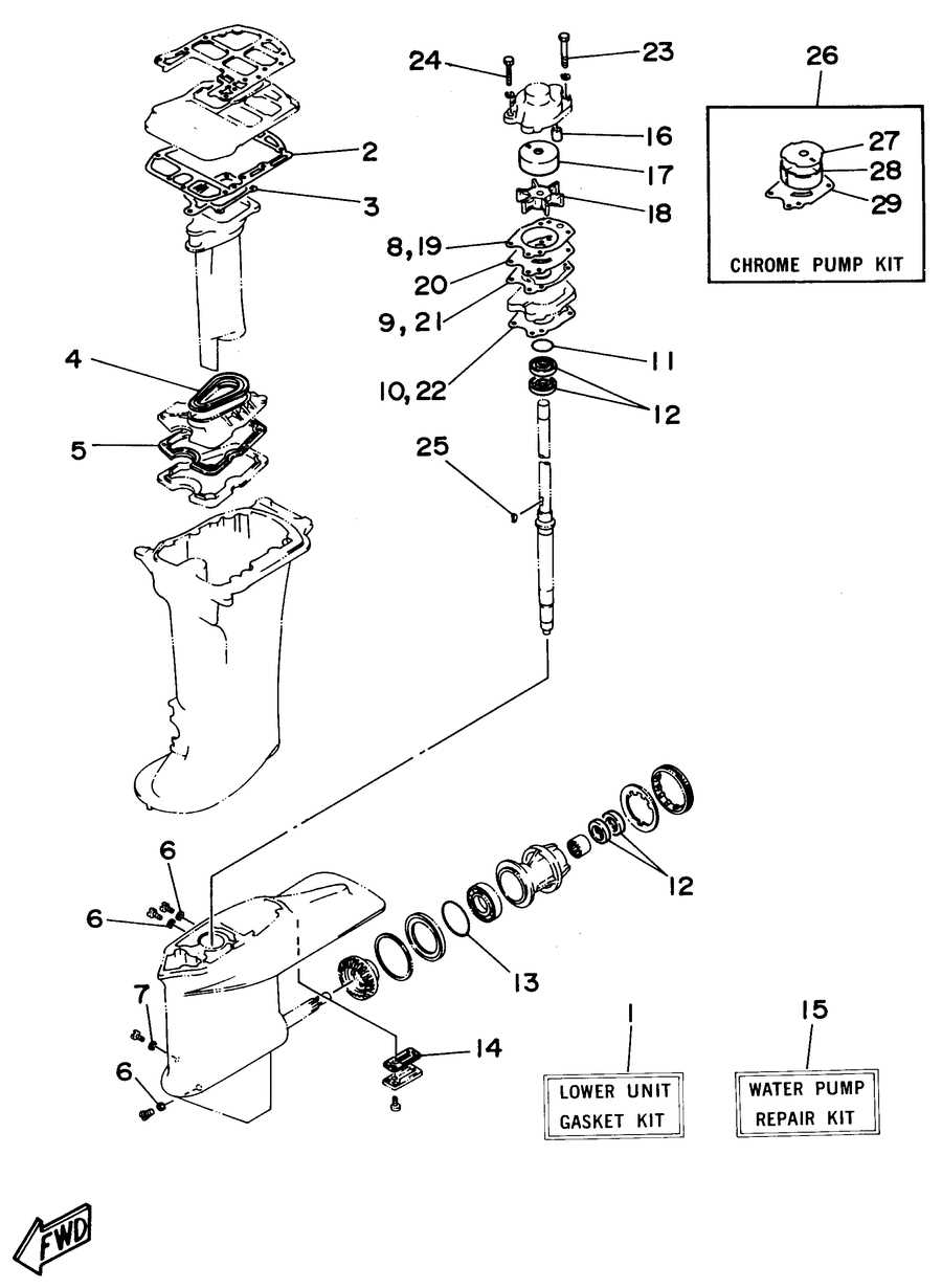 mercruiser lower unit parts diagram