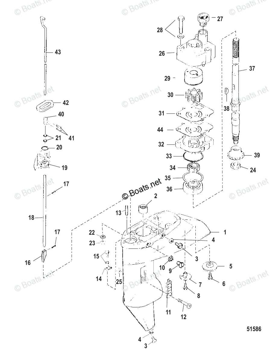 mercury 15 hp outboard parts diagram