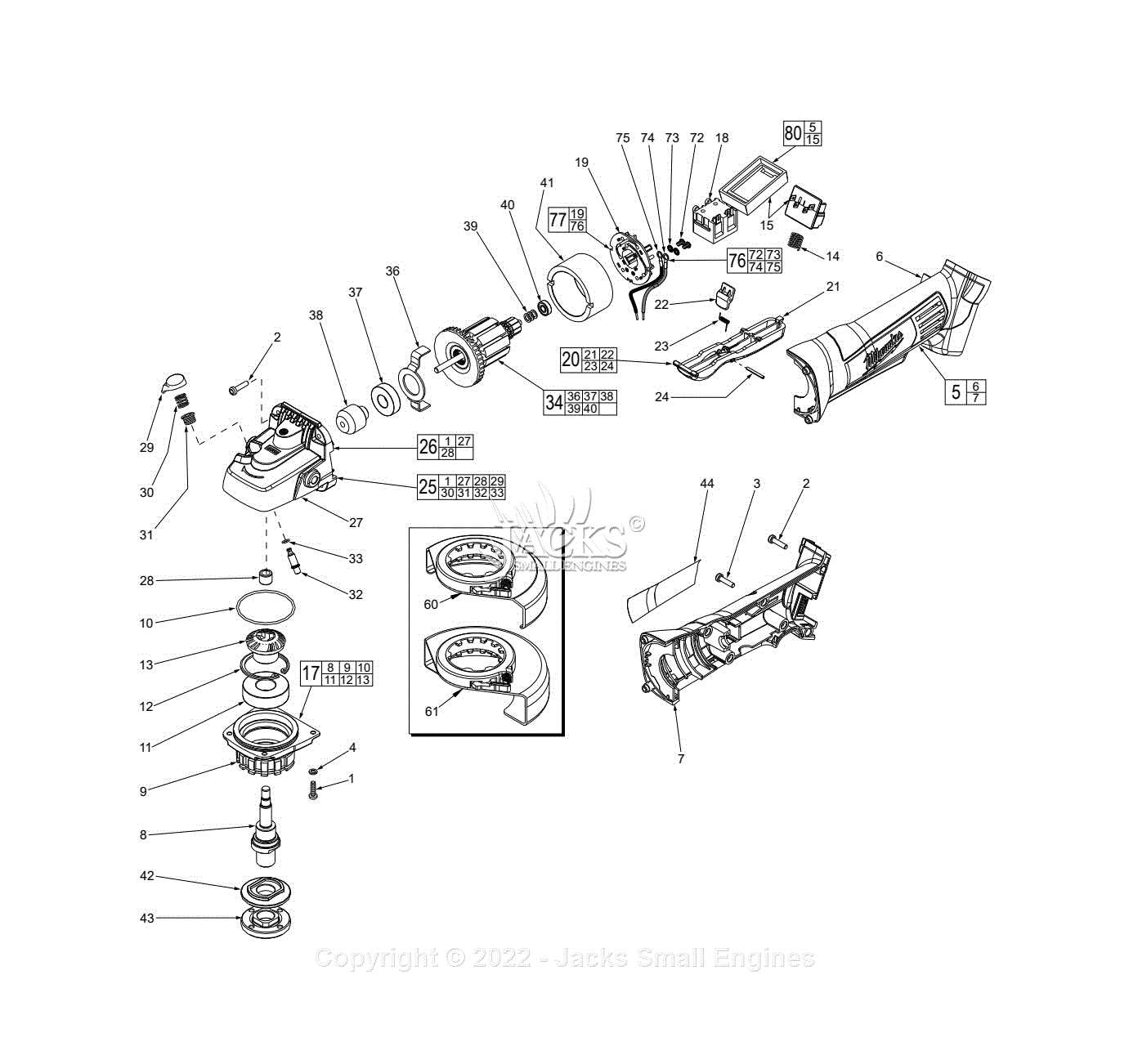 milwaukee lawn mower parts diagram