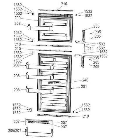 mini fridge parts diagram