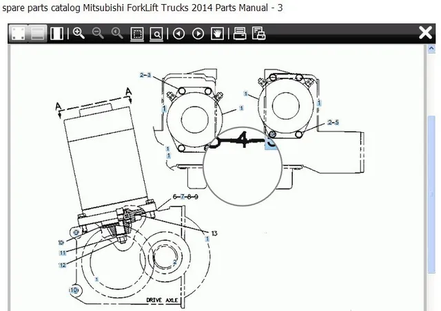 mitsubishi forklift parts diagram