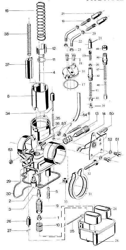 motorcycle carburetor parts diagram