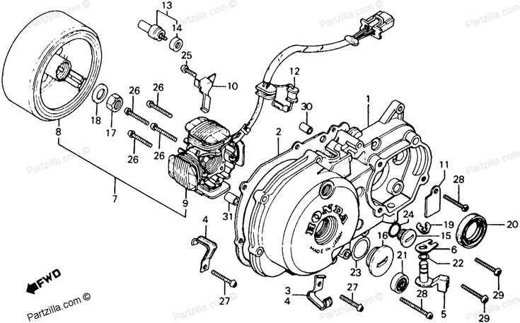 motorcycle clutch parts diagram