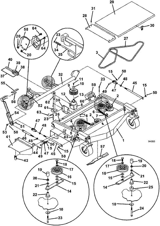 mower deck parts diagram