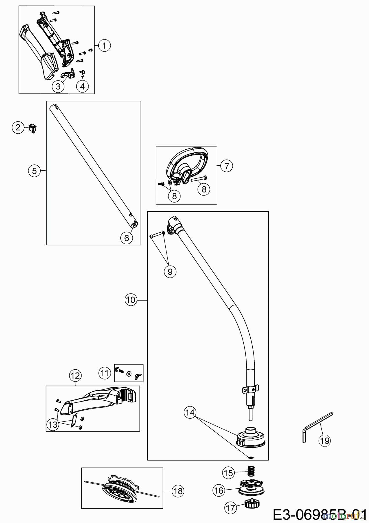 mtd edger parts diagram