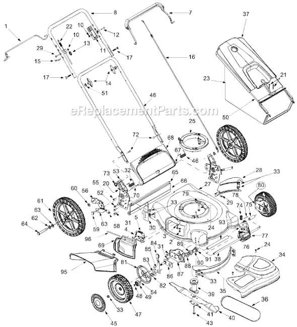 murray 21 lawn mower parts diagram