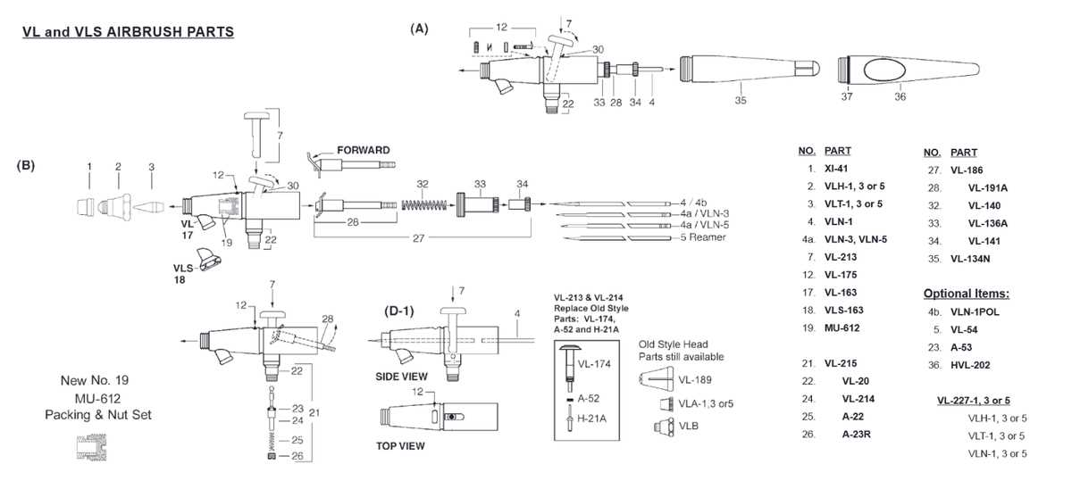 paasche talon parts diagram