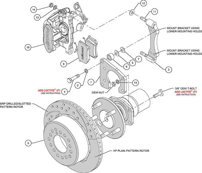 parts of a brake caliper diagram