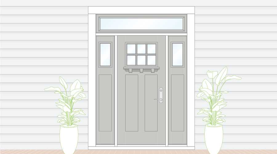 parts of a door frame diagram