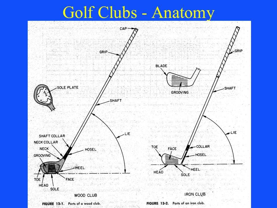 parts of a golf club diagram