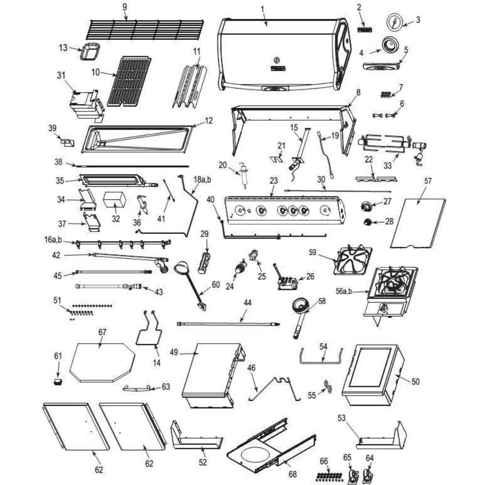 parts of a grill diagram