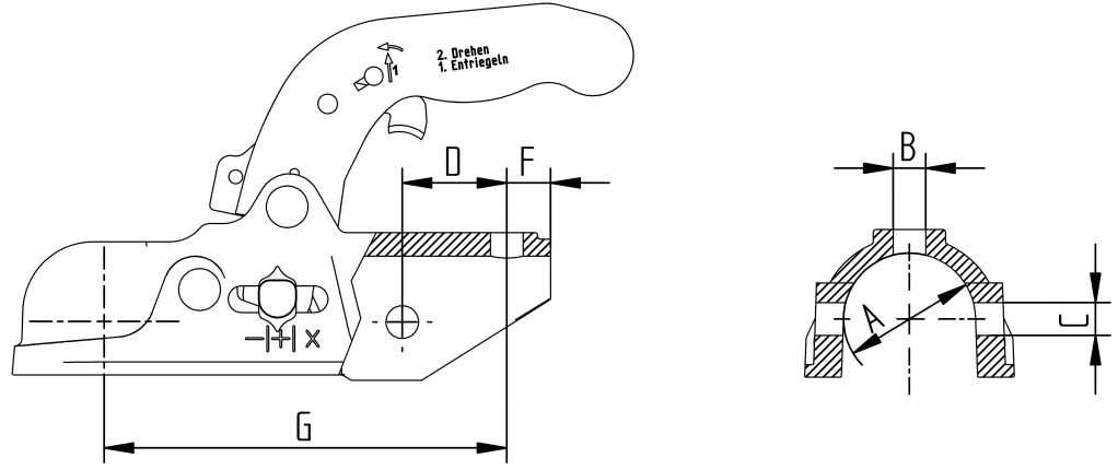 parts of a trailer hitch diagram