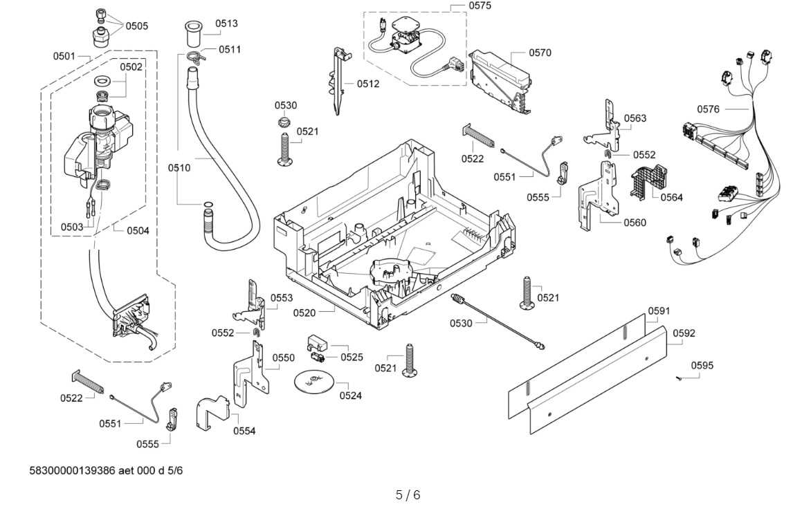 parts of dishwasher diagram