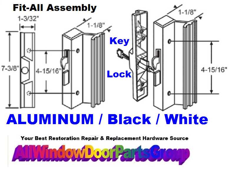 patio door parts diagram