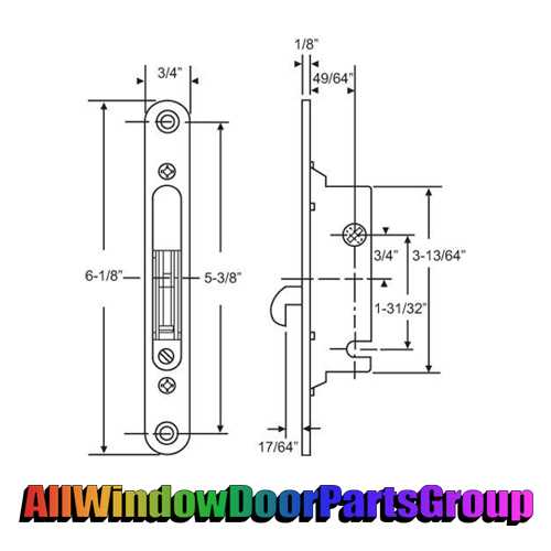 patio door parts diagram