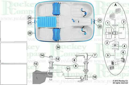 pelican pedal boat parts diagram