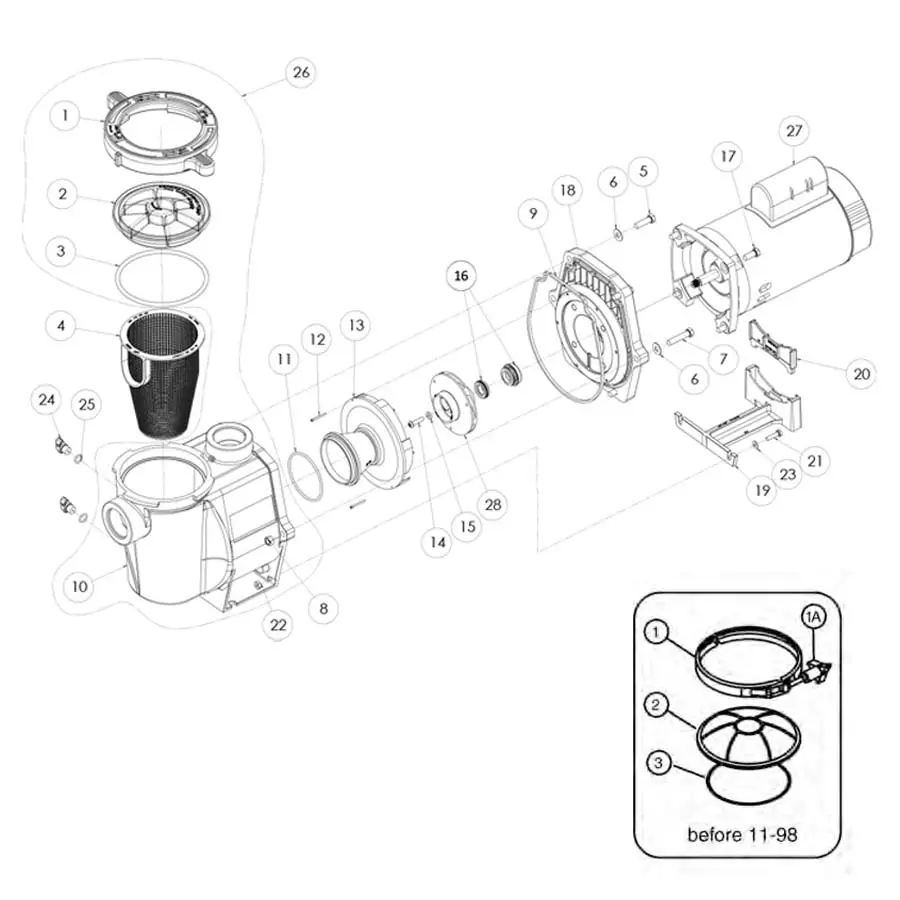 pentair challenger pump parts diagram