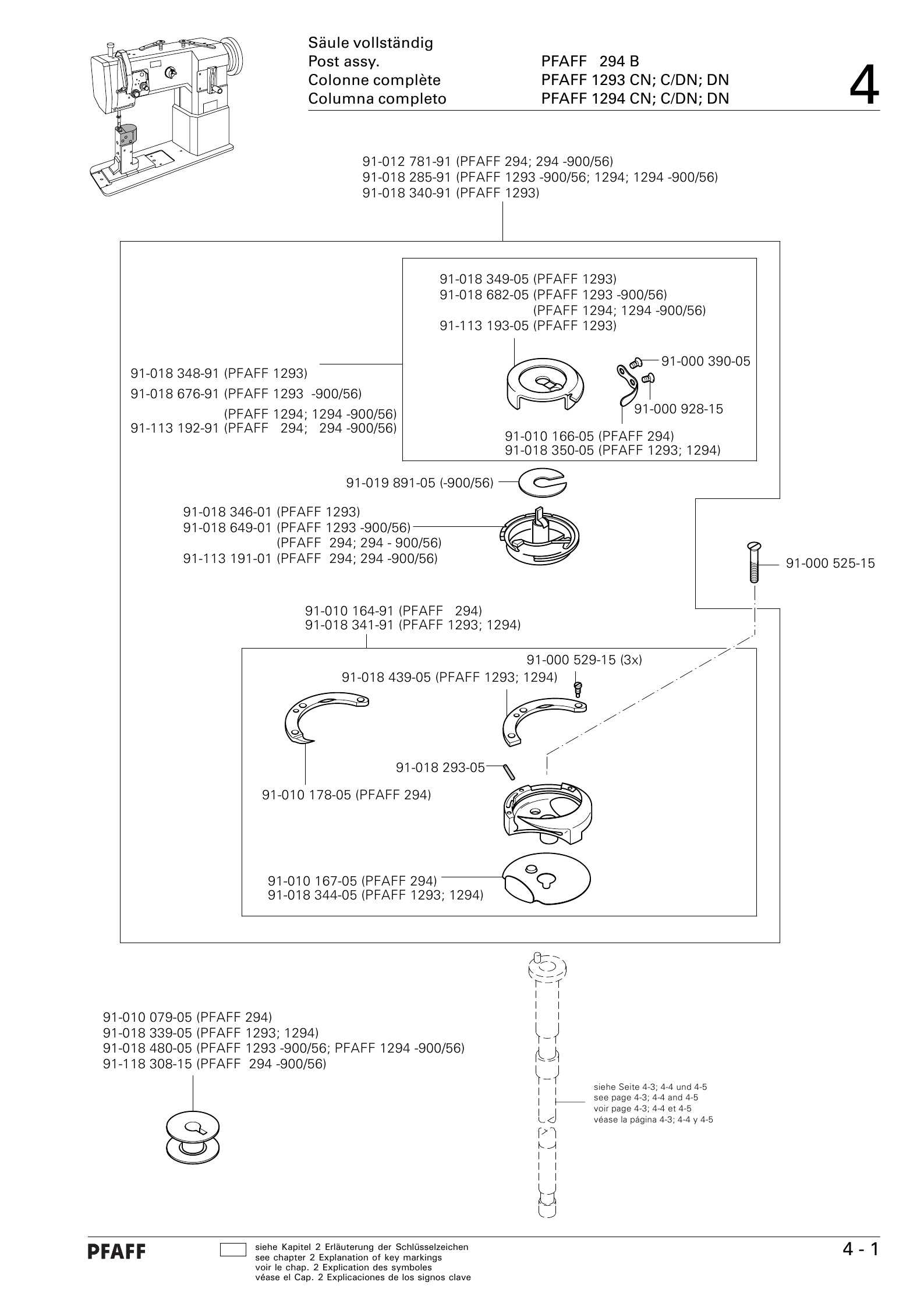 pfaff 1222 parts diagram