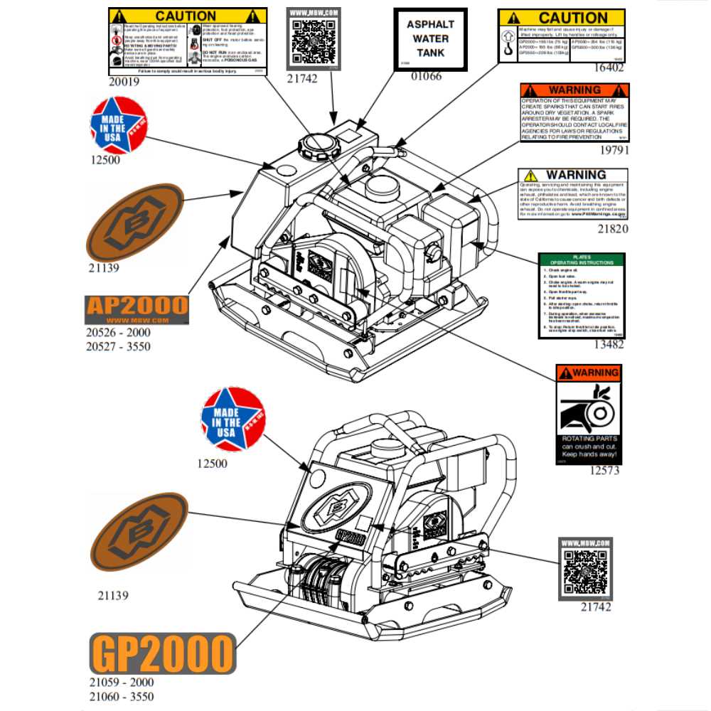 plate compactor parts diagram