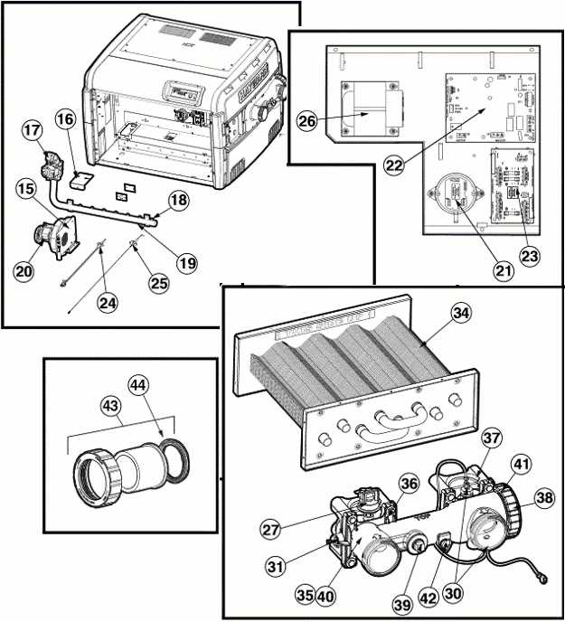 pool heater parts diagram