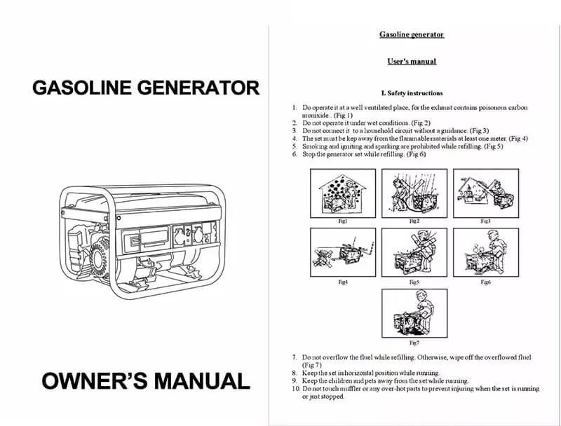 portable generator parts diagram