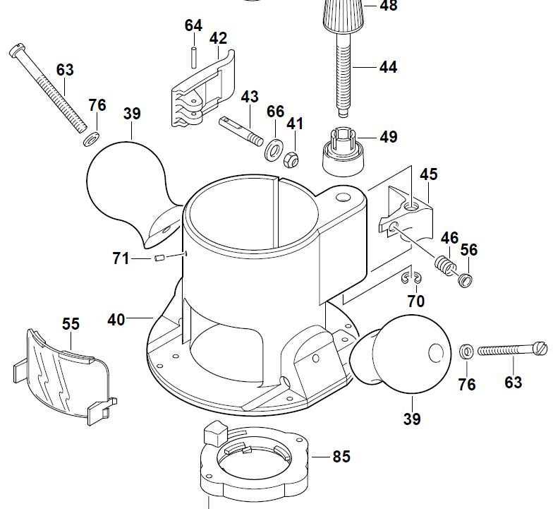 porter cable router parts diagram