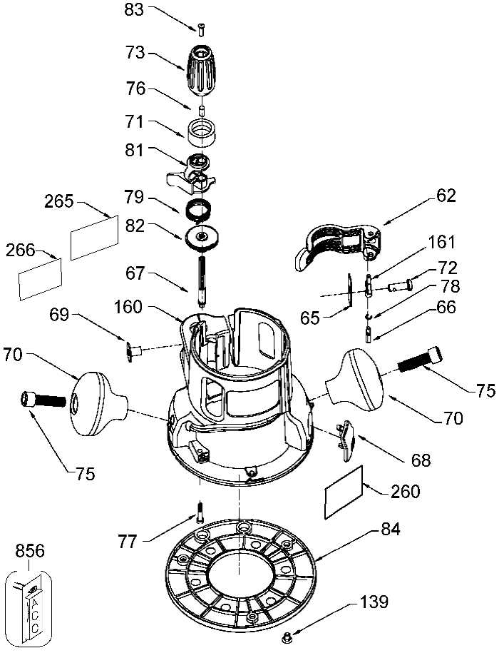 porter cable router parts diagram