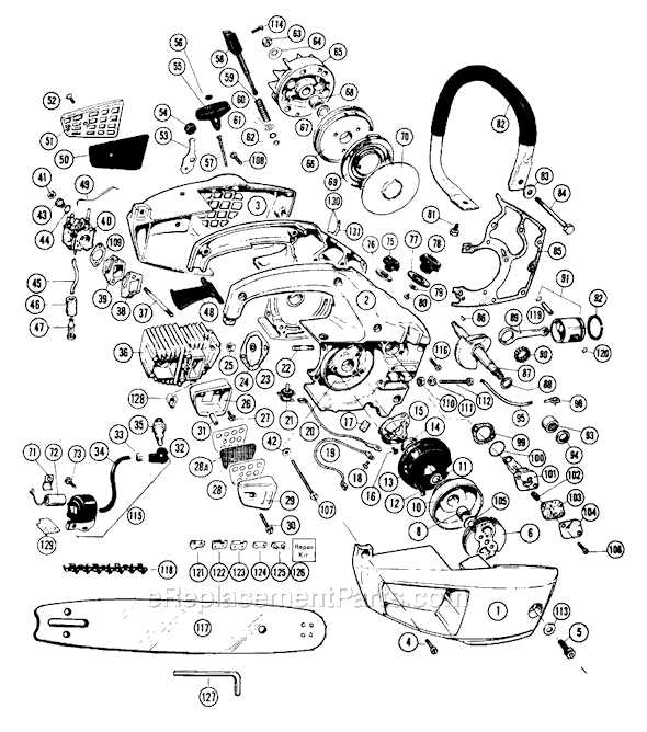 poulan chainsaw parts diagram