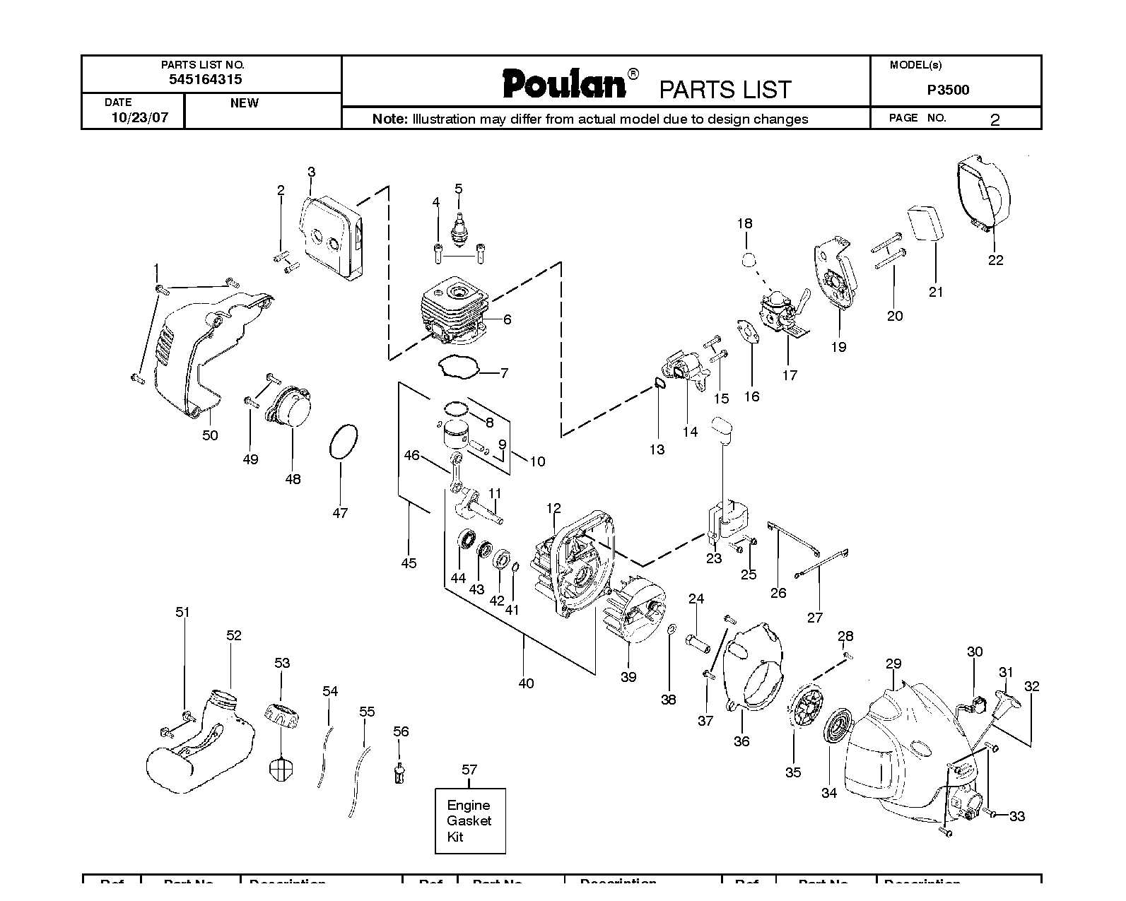 poulan chainsaw parts diagram