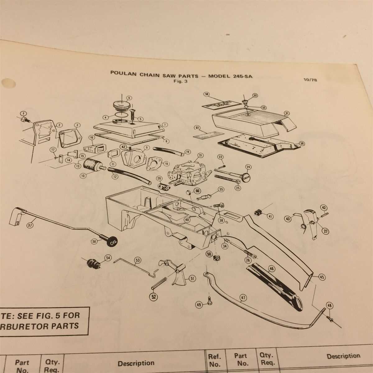 poulan pro 295 chainsaw parts diagram